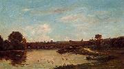 Charles-Francois Daubigny Washerwomen near Valmondois oil painting artist